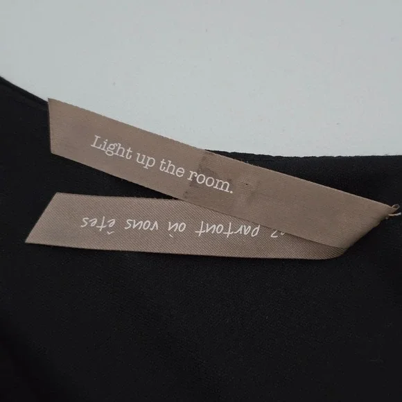 Penningtons Women's Plus Size Tiered Ruffle Mixed Media Dress Black White 4X - Picture 6 of 16